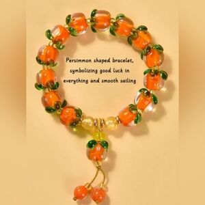 Persimmon Artificial Crystal Bracelet